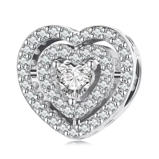 (immagine per) Charm tipo Pandora Cuore splendente - BSC662