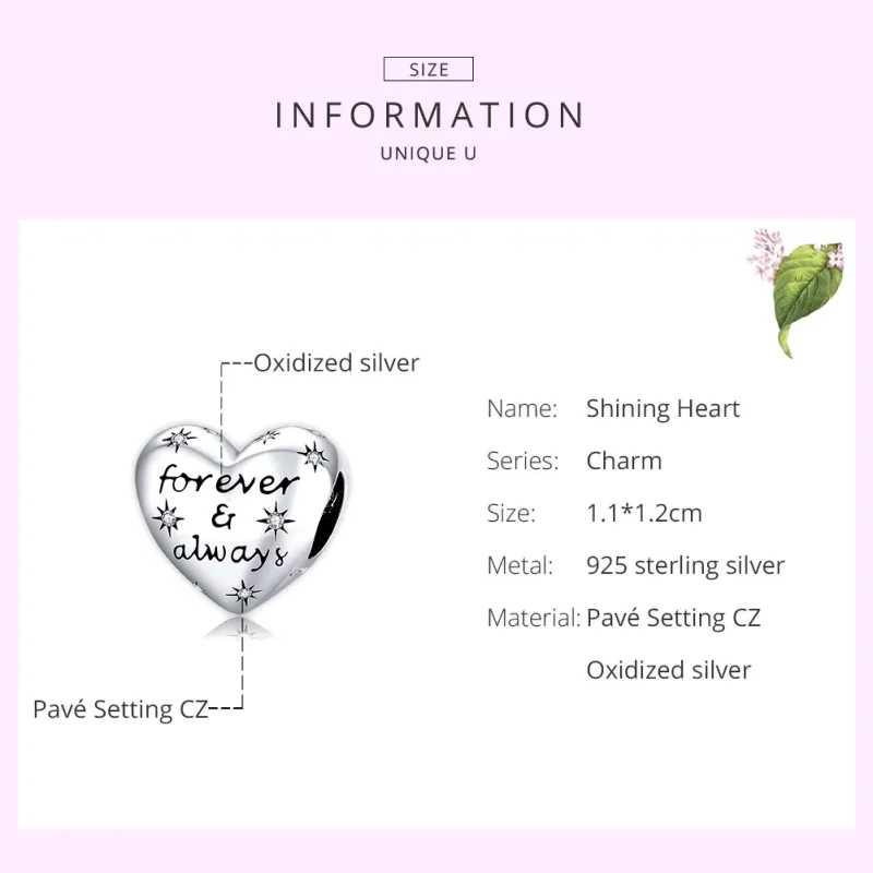 (immagine per) Charm tipo Pandora Cuore splendente - SCC1735 - Visualizza 7