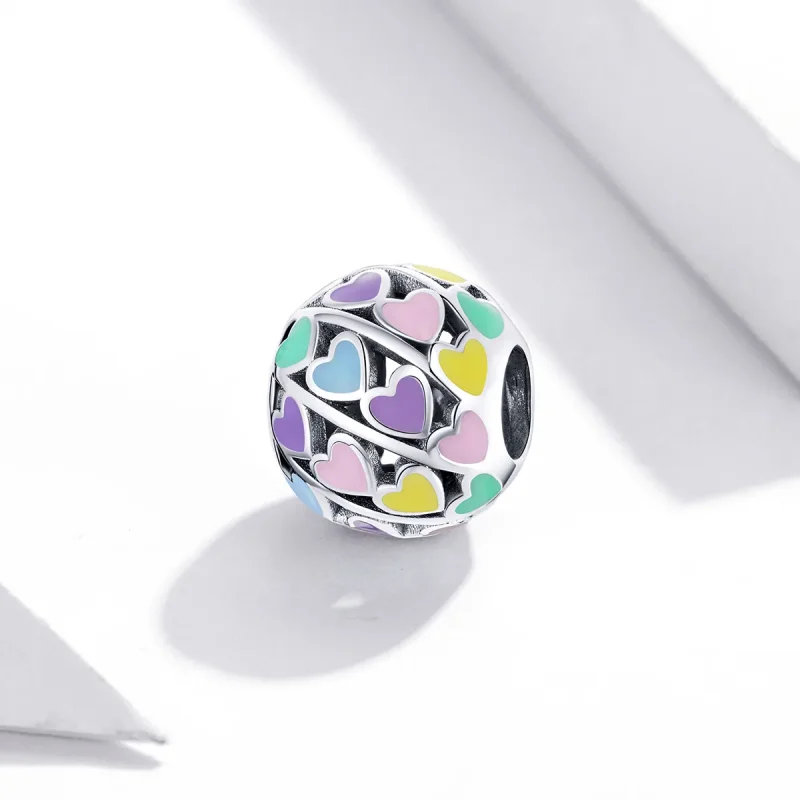 (immagine per) Charm tipo Pandora Cuori colorati - SCC1758 - Visualizza 2