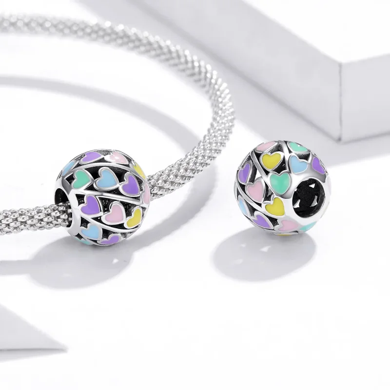 (immagine per) Charm tipo Pandora Cuori colorati - SCC1758 - Visualizza 4