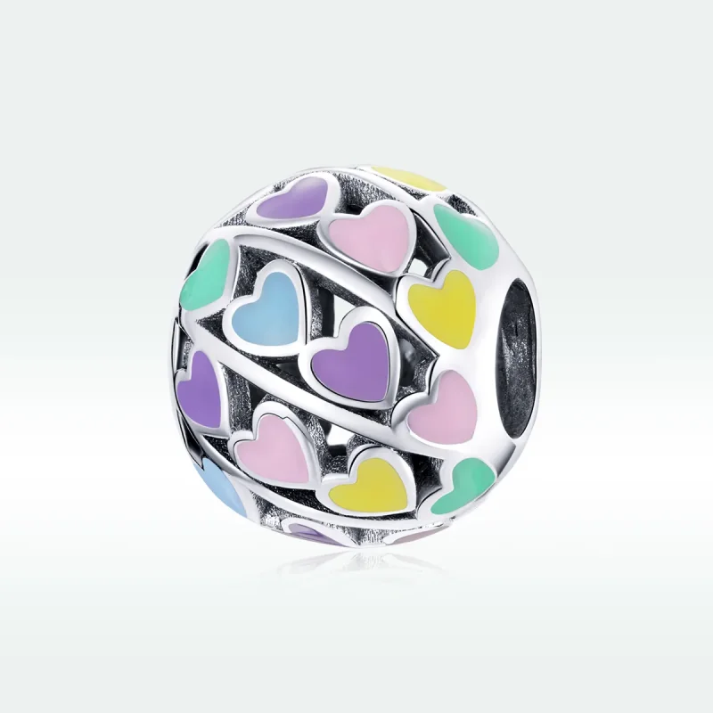 (immagine per) Charm tipo Pandora Cuori colorati - SCC1758 - Visualizza 5