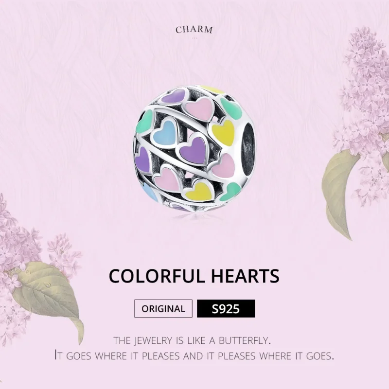 (immagine per) Charm tipo Pandora Cuori colorati - SCC1758 - Visualizza 6