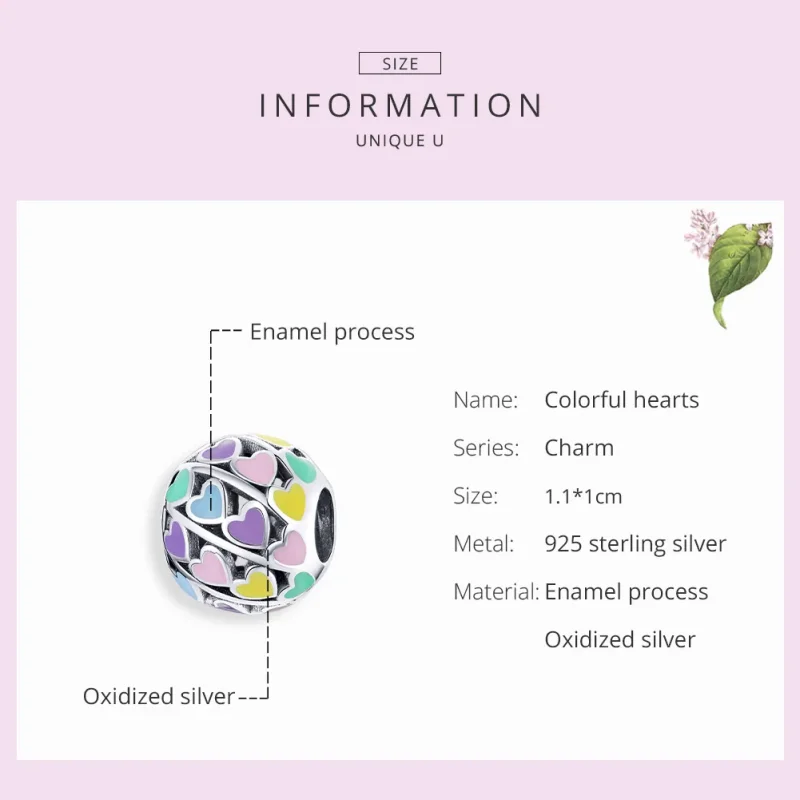 (immagine per) Charm tipo Pandora Cuori colorati - SCC1758 - Visualizza 7