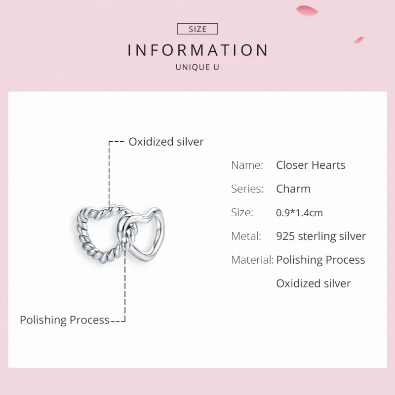 (immagine per) Charm tipo Pandora Cuori Intrecciati - SCC1563 - Visualizza 6