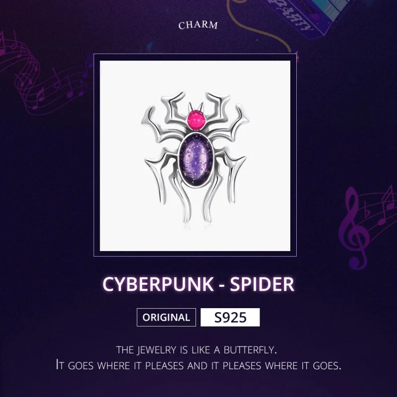 (immagine per) Charm tipo Pandora Cyberpunk - Ragno - SCC1842 - Visualizza 5