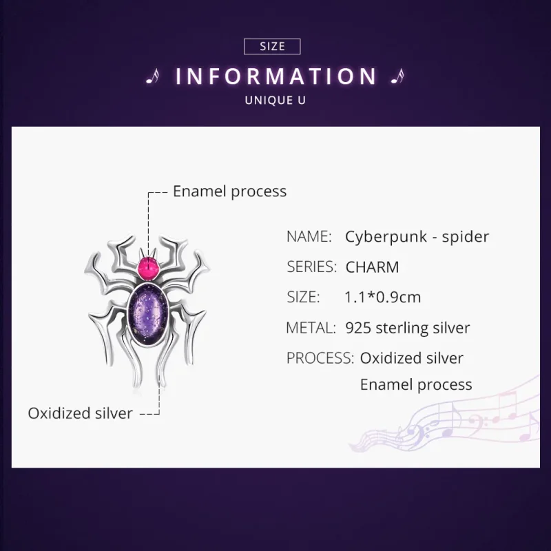 (immagine per) Charm tipo Pandora Cyberpunk - Ragno - SCC1842 - Visualizza 6