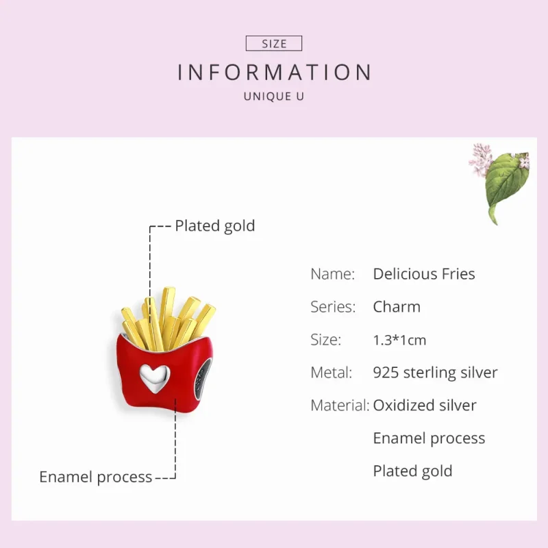 (immagine per) Charm tipo Pandora Deliziose patatine fritte - SCC1606 - Visualizza 7