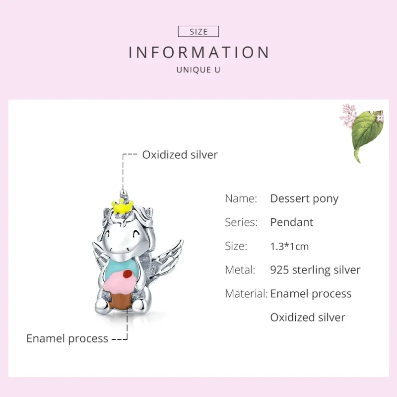 (immagine per) Charm tipo Pandora Dessert Unicorno - SCC1872 - Visualizza 6