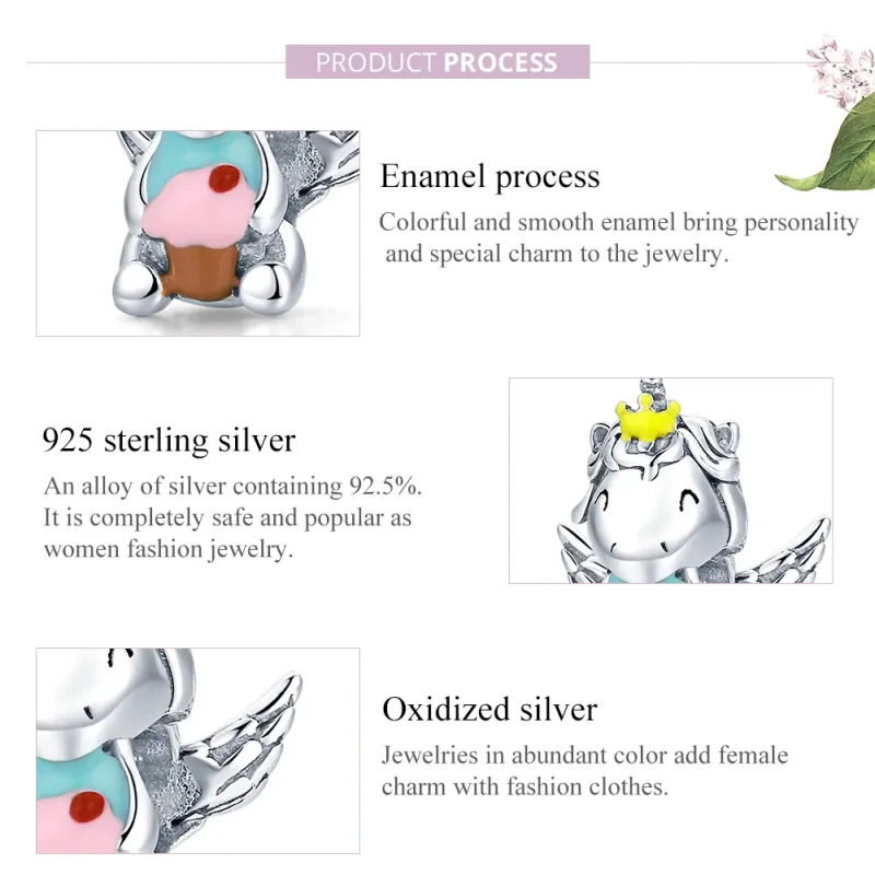 (immagine per) Charm tipo Pandora Dessert Unicorno - SCC1872 - Visualizza 7