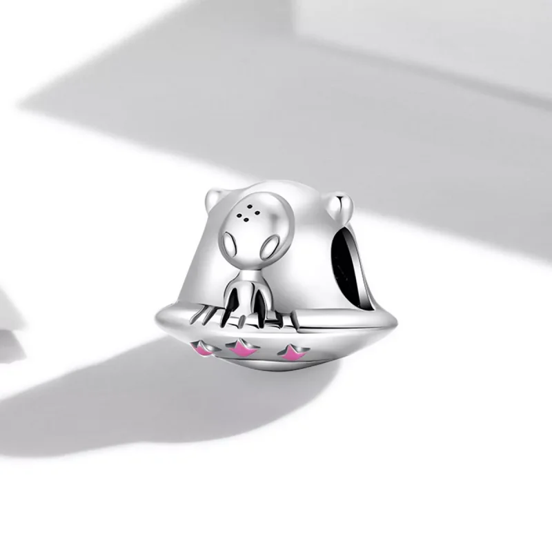 (immagine per) Charm tipo Pandora Disco volante alieno - SCC2060 - Visualizza 2