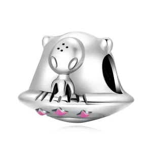 (immagine per) Charm tipo Pandora Disco volante alieno - SCC2060