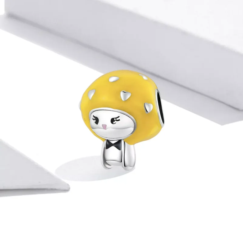 (immagine per) Charm tipo Pandora Divertente Funghetto - Giallo Limone - SCC2149 - Visualizza 2