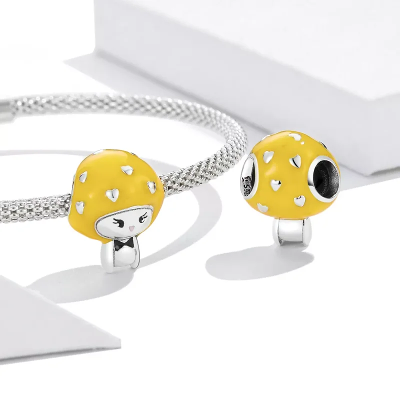 (immagine per) Charm tipo Pandora Divertente Funghetto - Giallo Limone - SCC2149 - Visualizza 4