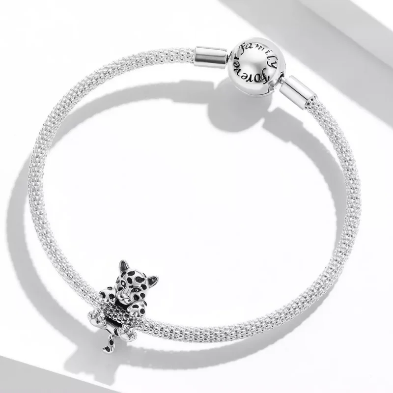 (immagine per) Charm tipo Pandora Divertente piccolo ghepardo - BSC556 - Visualizza 3