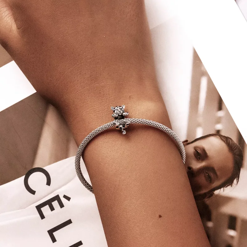 (immagine per) Charm tipo Pandora Divertente piccolo ghepardo - BSC556 - Visualizza 5