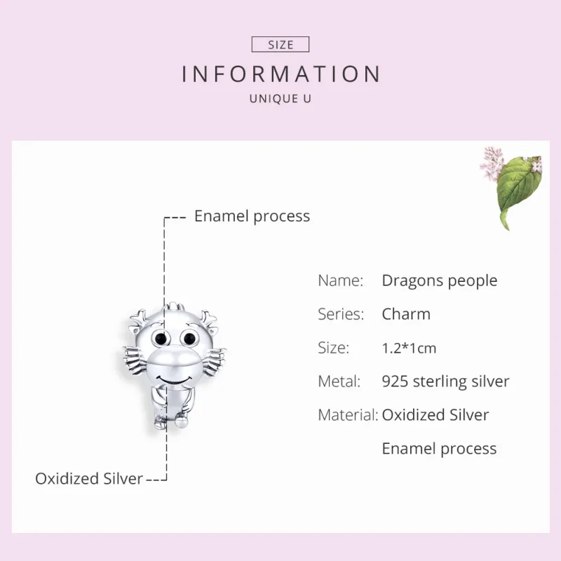 (immagine per) Charm tipo Pandora Drago Bambino - SCC1489 - Visualizza 7