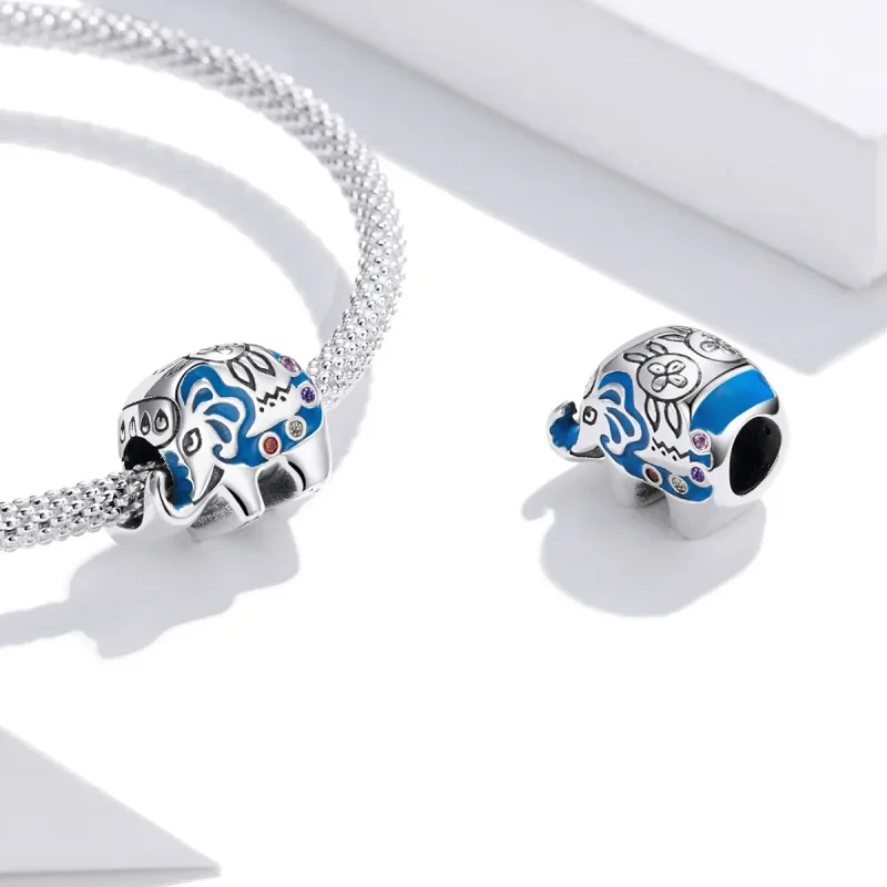 (immagine per) Charm tipo Pandora Elefante adorabile colorato - SCC1821 - Visualizza 4
