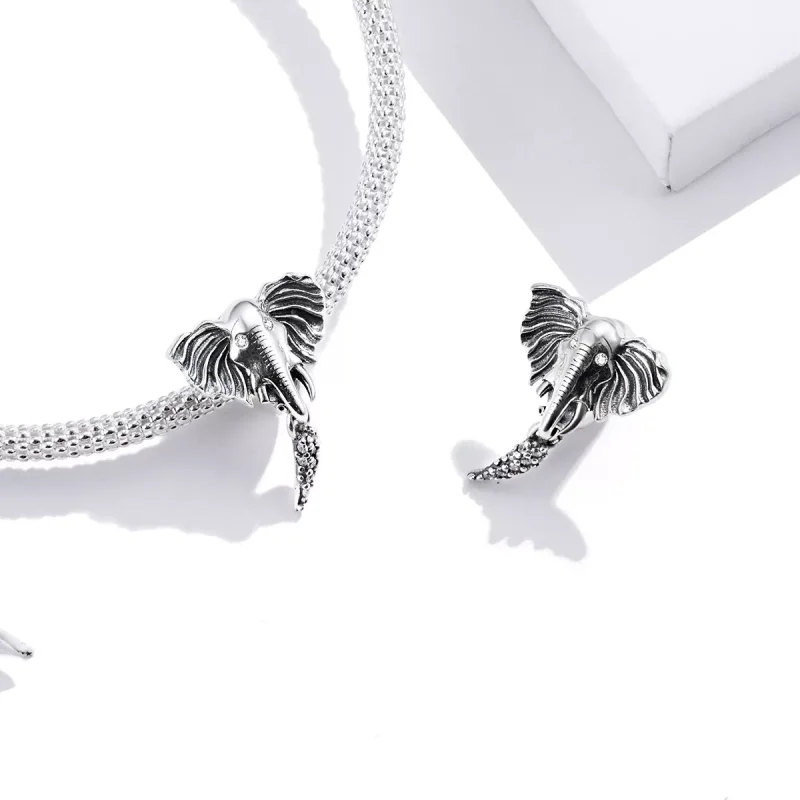(immagine per) Charm tipo Pandora Elefante con denti mancanti - SCC1583 - Visualizza 3
