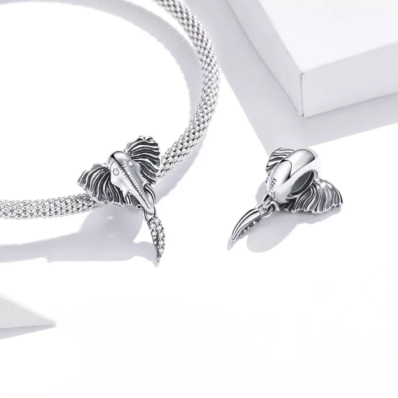 (immagine per) Charm tipo Pandora Elefante con denti mancanti - SCC1583 - Visualizza 5
