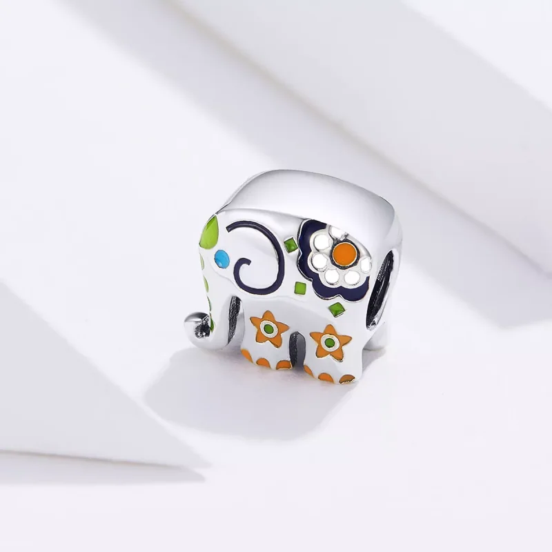 (immagine per) Charm tipo Pandora Elefante felice - BSC095 - Visualizza 3