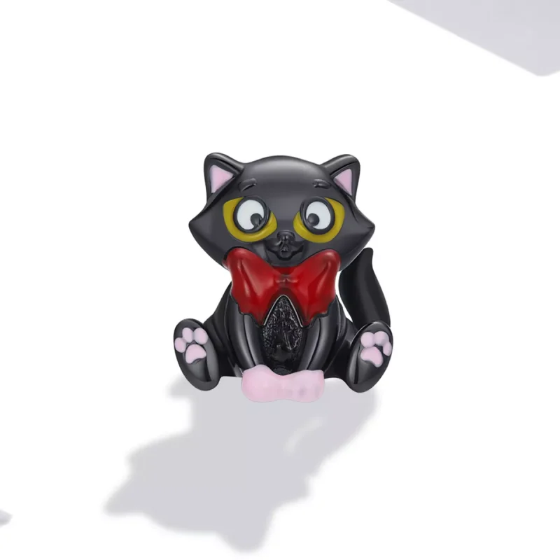 (immagine per) Charm tipo Pandora Elegante gatto nero - SCC2031 - Visualizza 2