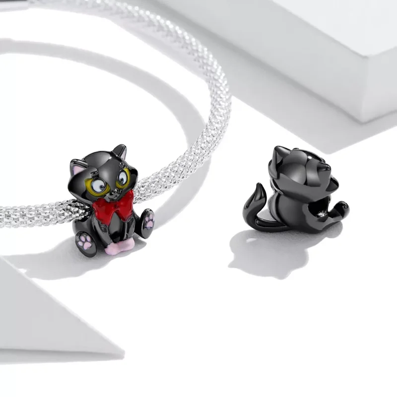 (immagine per) Charm tipo Pandora Elegante gatto nero - SCC2031 - Visualizza 4