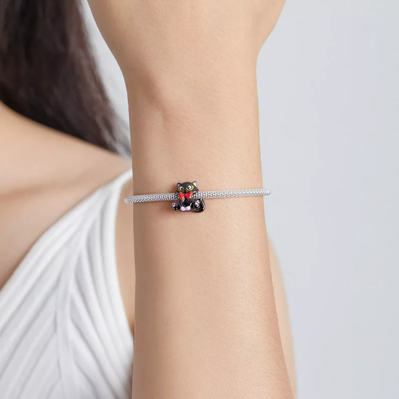 (immagine per) Charm tipo Pandora Elegante gatto nero - SCC2031 - Visualizza 5