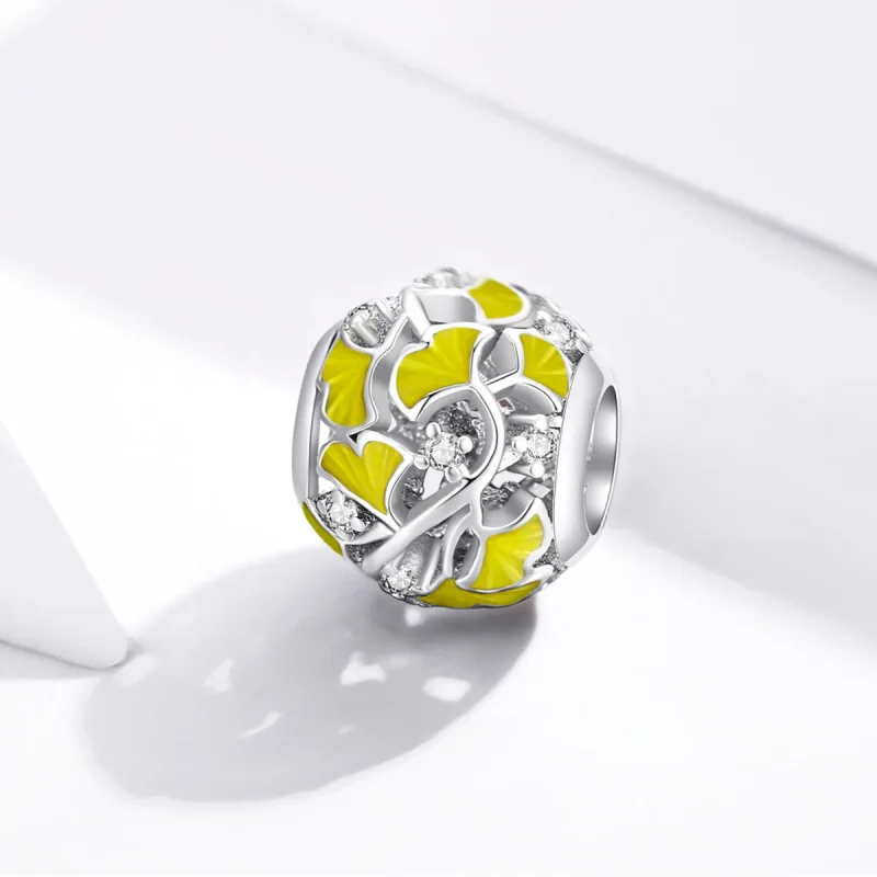 (immagine per) Charm tipo Pandora Eleganti foglie di ginkgo - BSC334 - Visualizza 2