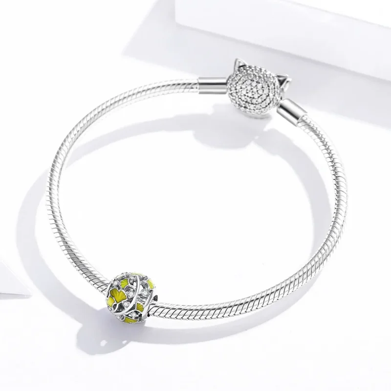 (immagine per) Charm tipo Pandora Eleganti foglie di ginkgo - BSC334 - Visualizza 3