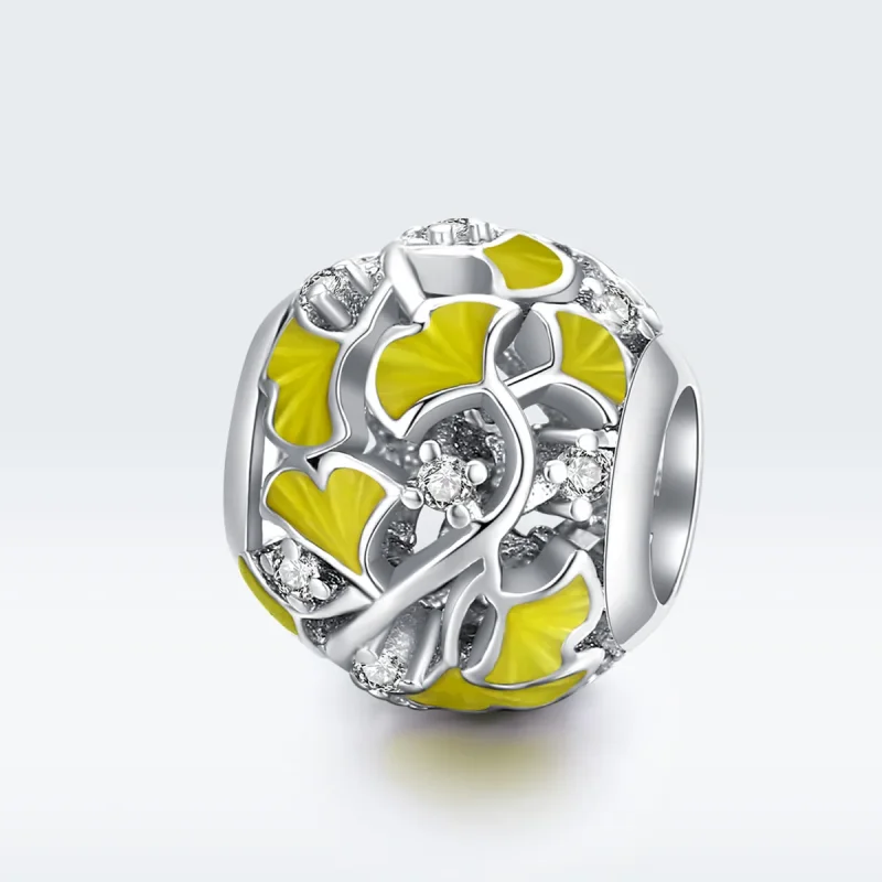 (immagine per) Charm tipo Pandora Eleganti foglie di ginkgo - BSC334 - Visualizza 5