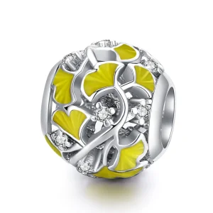 (immagine per) Charm tipo Pandora Eleganti foglie di ginkgo - BSC334