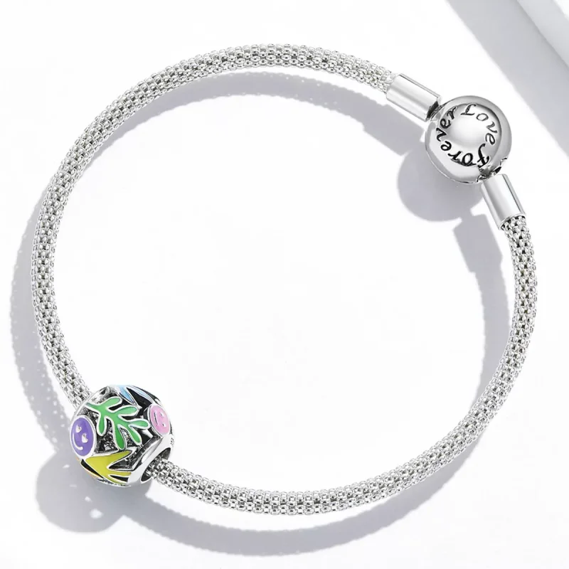 (immagine per) Charm tipo Pandora Faccina di erba - SCC2163 - Visualizza 3