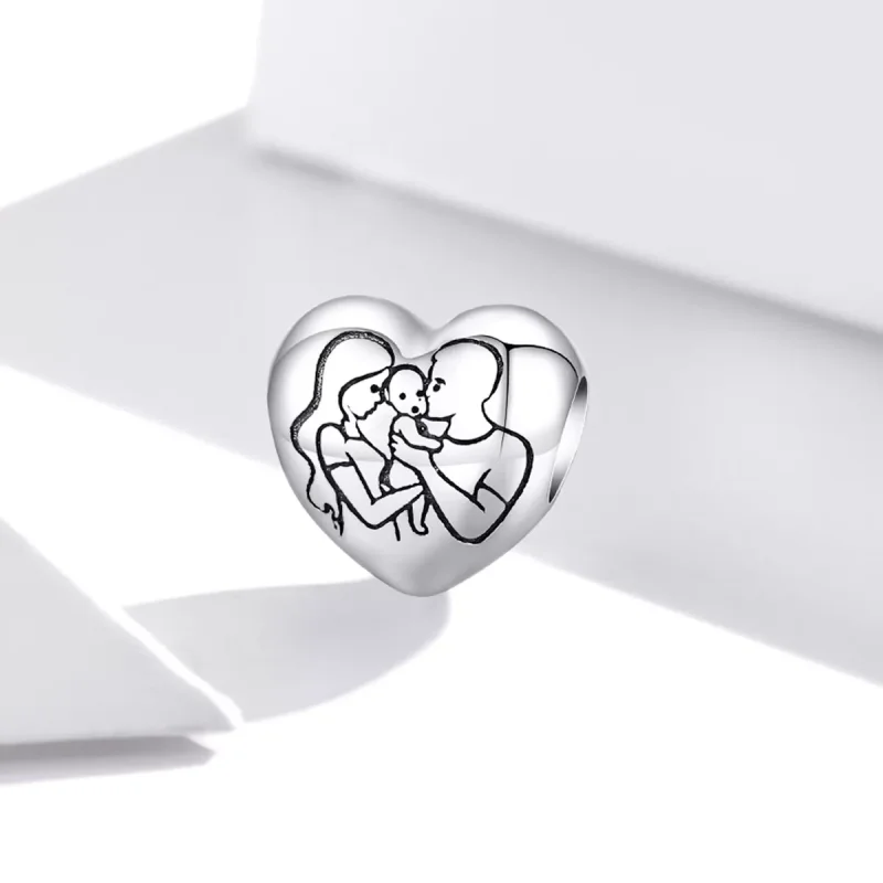 (immagine per) Charm tipo Pandora Famiglia - BSC494 - Visualizza 2