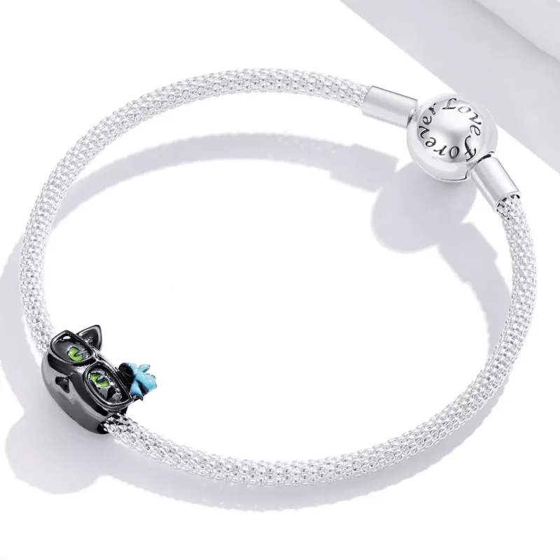 (immagine per) Charm tipo Pandora Fantastico gatto nero - SCC2086 - Visualizza 3