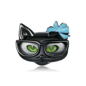 (immagine per) Charm tipo Pandora Fantastico gatto nero - SCC2086