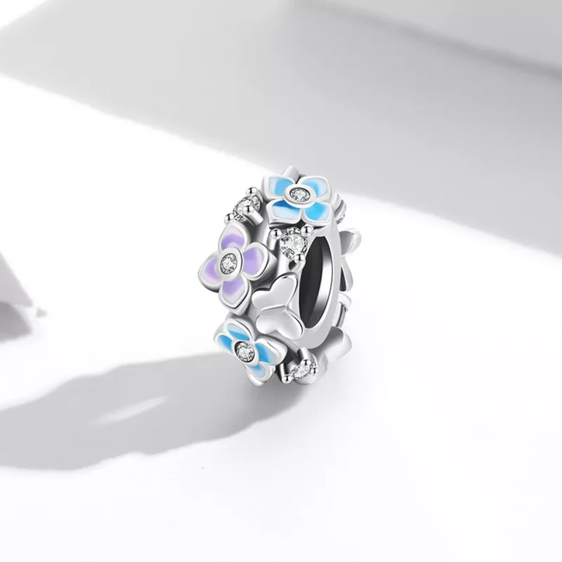 (immagine per) Charm tipo Pandora Farfalla Amore Fiore - SCC2063 - Visualizza 2