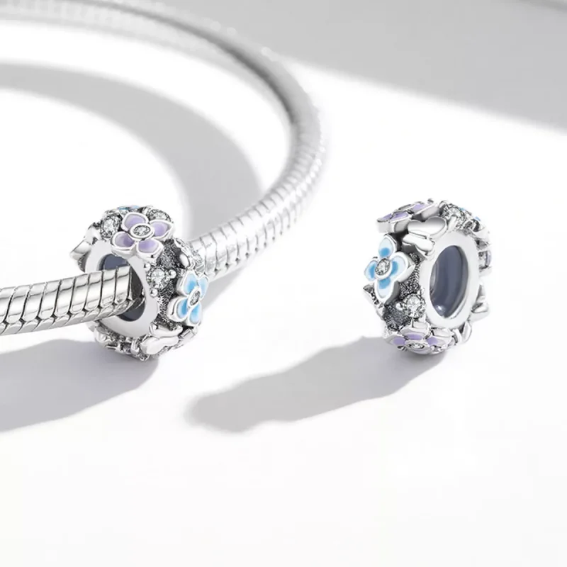 (immagine per) Charm tipo Pandora Farfalla Amore Fiore - SCC2063 - Visualizza 4