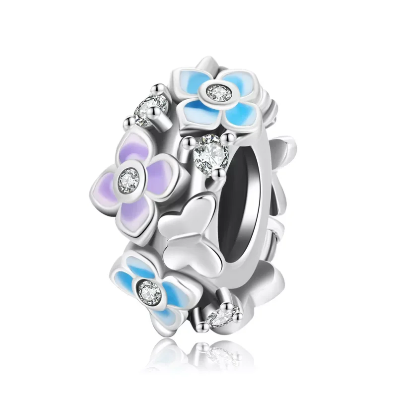 (immagine per) Charm tipo Pandora Farfalla Amore Fiore - SCC2063