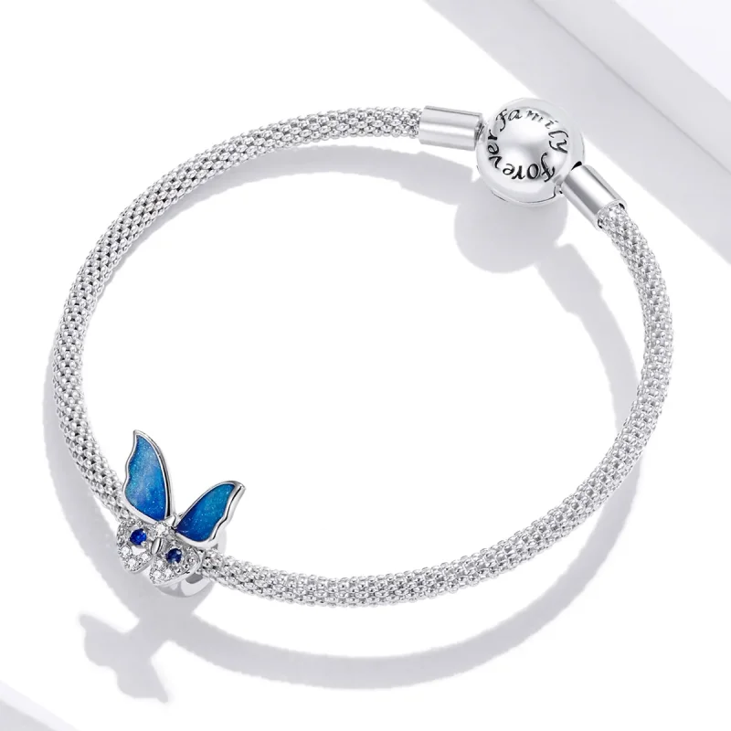 (immagine per) Charm tipo Pandora Farfalla colorata - BSC405 - Visualizza 3