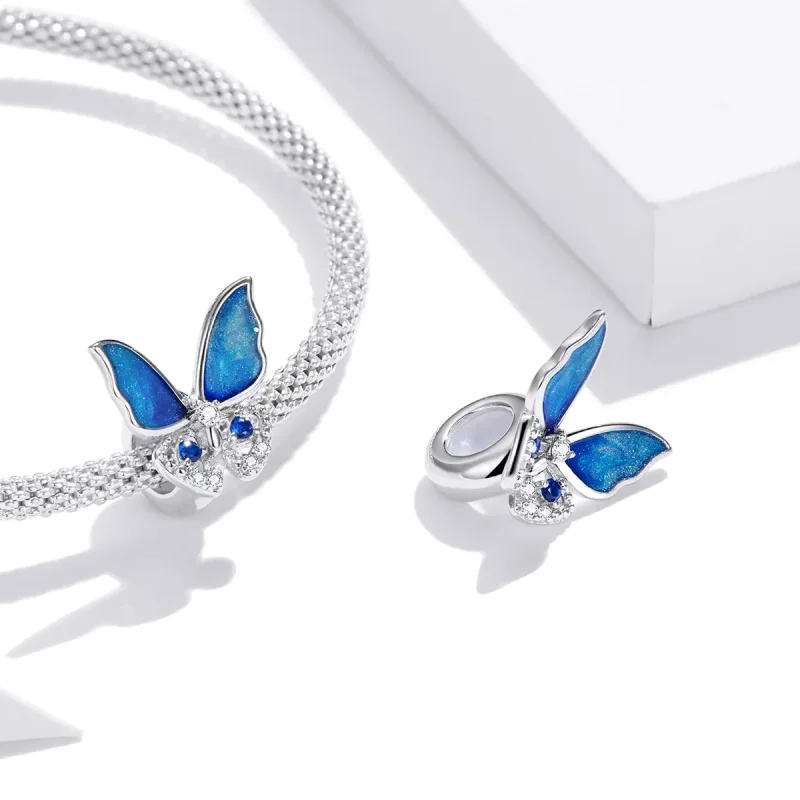 (immagine per) Charm tipo Pandora Farfalla colorata - BSC405 - Visualizza 4