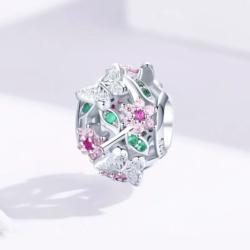 (immagine per) Charm tipo Pandora Farfalla danzante - BSC116 - Visualizza 2