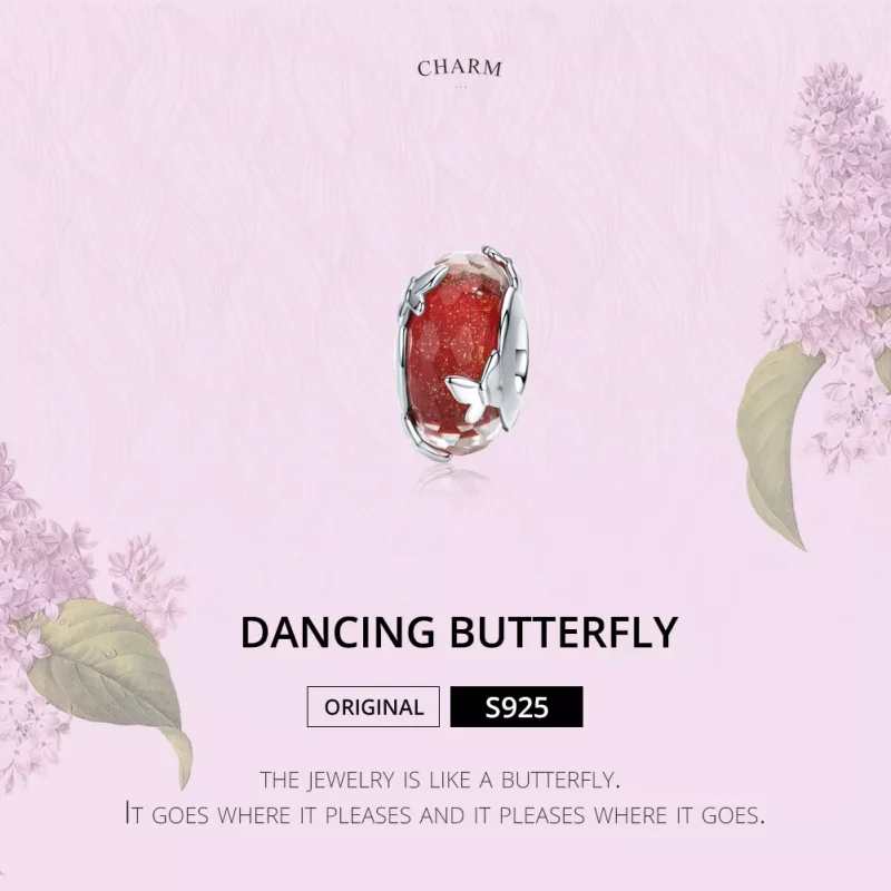 (immagine per) Charm tipo Pandora Farfalla danzante - SCC1256 - Visualizza 2