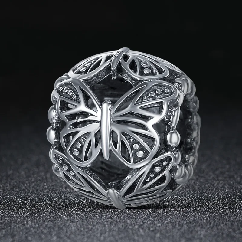(immagine per) Charm tipo Pandora Farfalla d'epoca - SCC491 - Visualizza 2