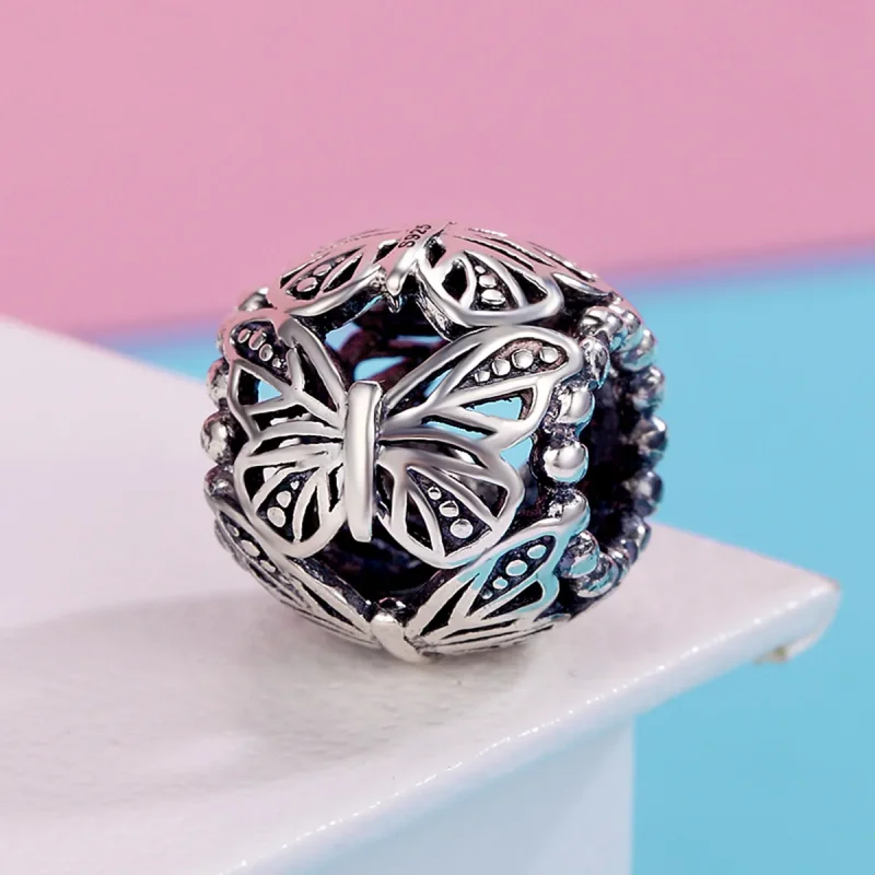 (immagine per) Charm tipo Pandora Farfalla d'epoca - SCC491 - Visualizza 3