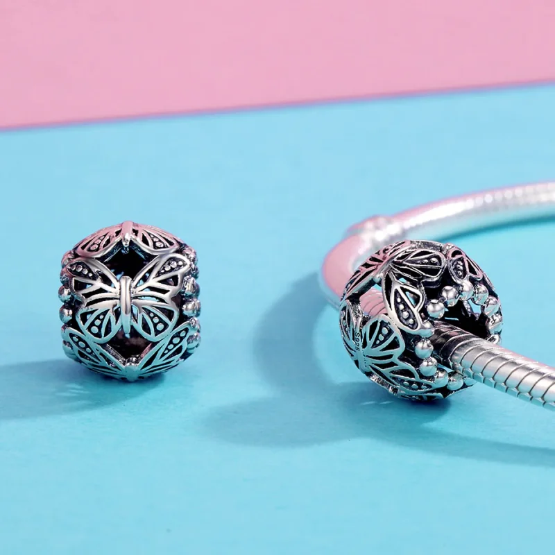 (immagine per) Charm tipo Pandora Farfalla d'epoca - SCC491 - Visualizza 4