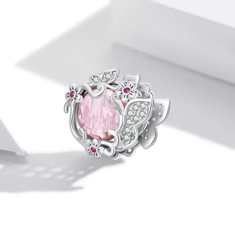 (immagine per) Charm tipo Pandora Farfalle che volano - BSC552 - Visualizza 2