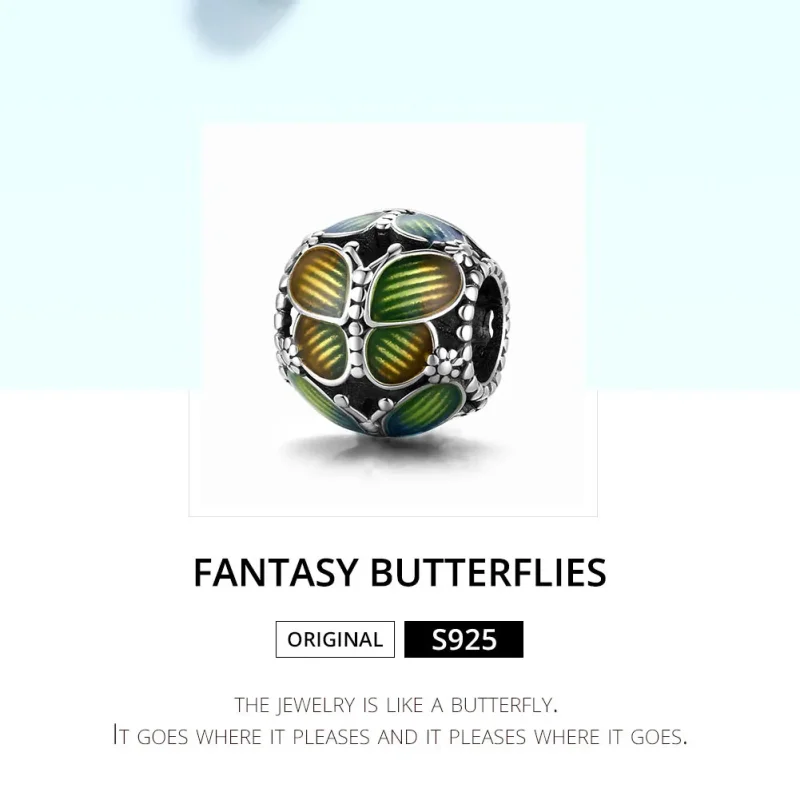 (immagine per) Charm tipo Pandora Farfalle di fantasia - SCC1705 - Visualizza 6