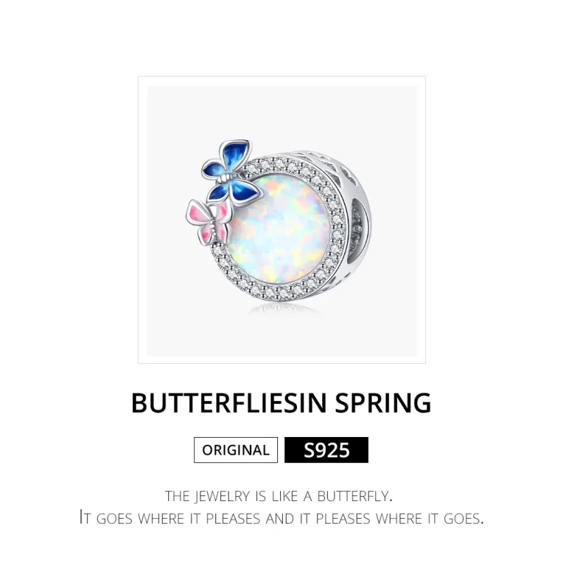 (immagine per) Charm tipo Pandora Farfalle In Primavera - SCC1730 - Visualizza 6