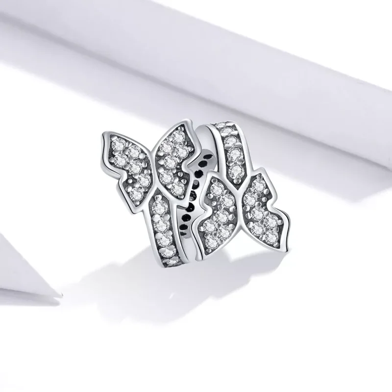 (immagine per) Charm tipo Pandora Farfalle Intorno - BSC379 - Visualizza 2