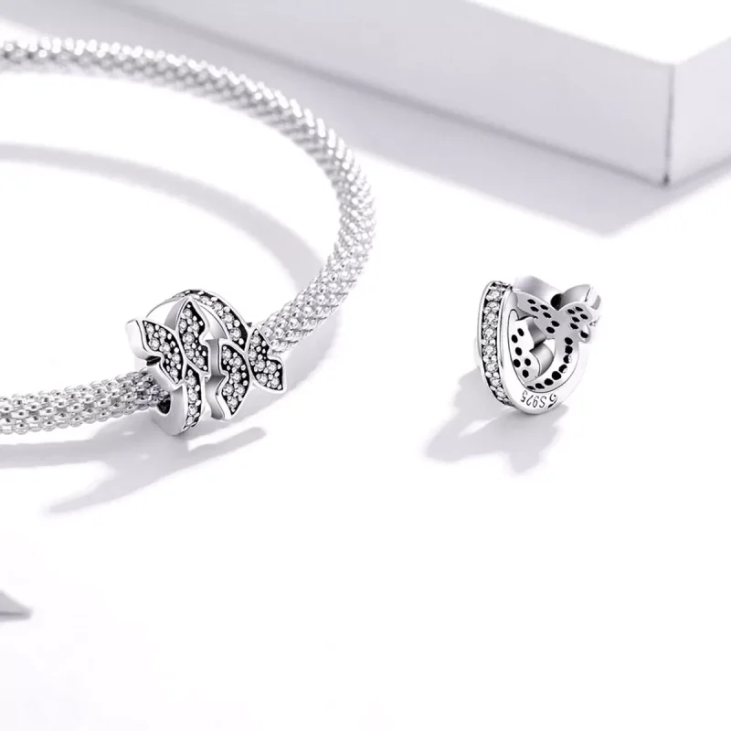 (immagine per) Charm tipo Pandora Farfalle Intorno - BSC379 - Visualizza 4